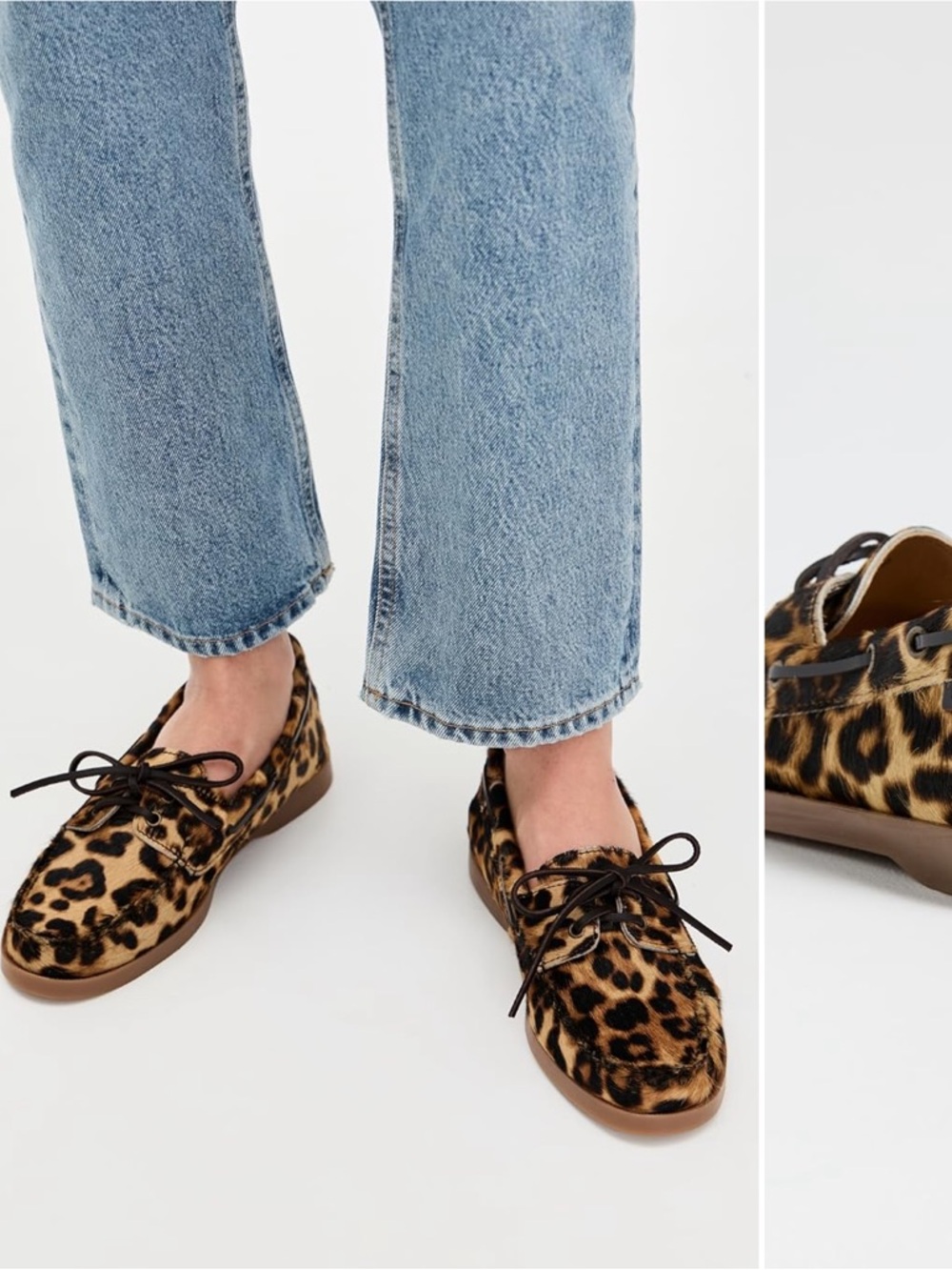 Leopard-Print Women's Moccasin Boat Shoes - Brown